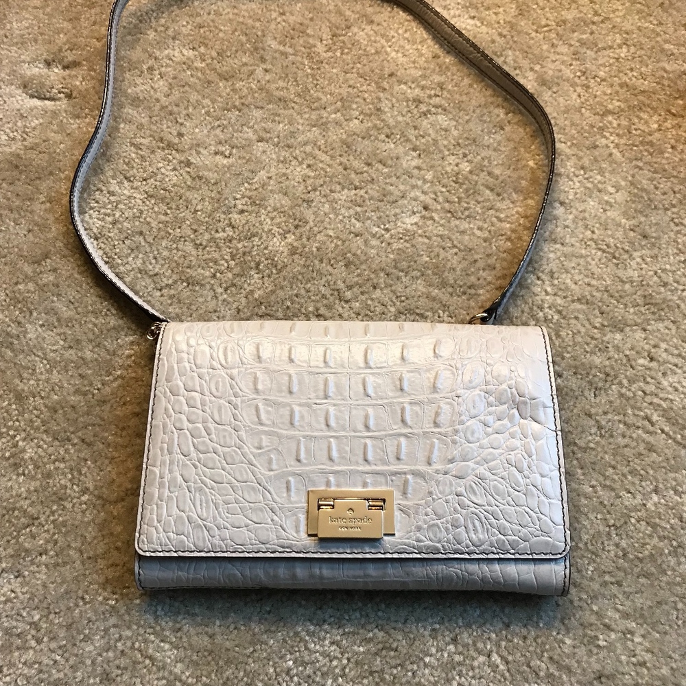 Kate Spade Fiona Crocodile Leather Purse